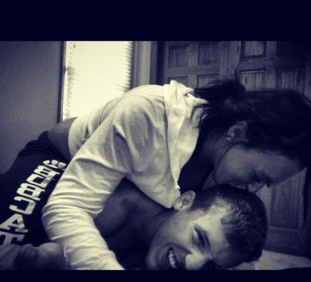 Janelle Zielinski with her ex boyfriend