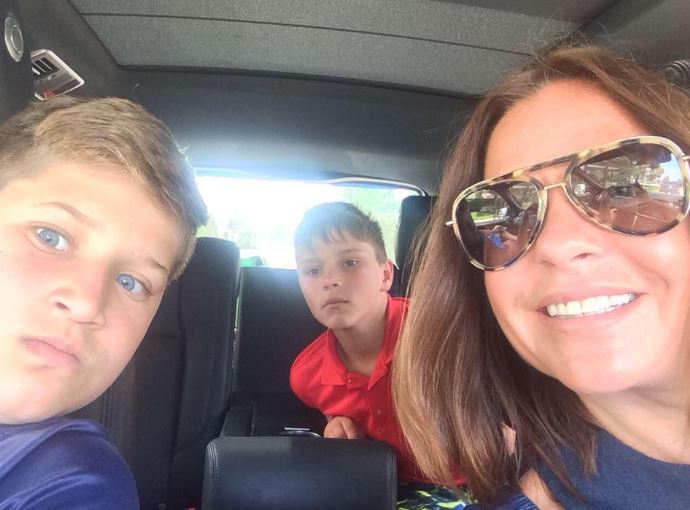 Jennifer Ilgauskas with her sons