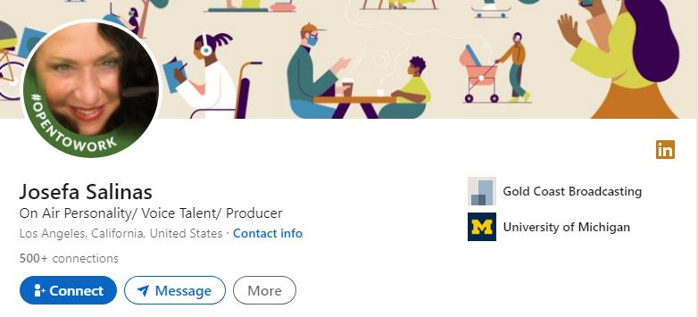 Josefa Salinas LinkedIn account