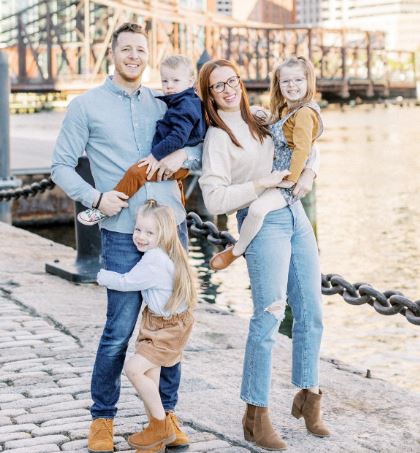 Kathleen Lynch with her spouse and kids