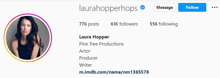 Laura's Instagram account