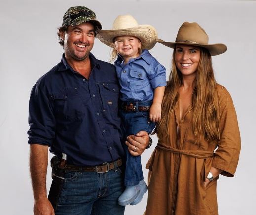 Matt and his wife Kaia Wright with their son Banjo Elliott Wright