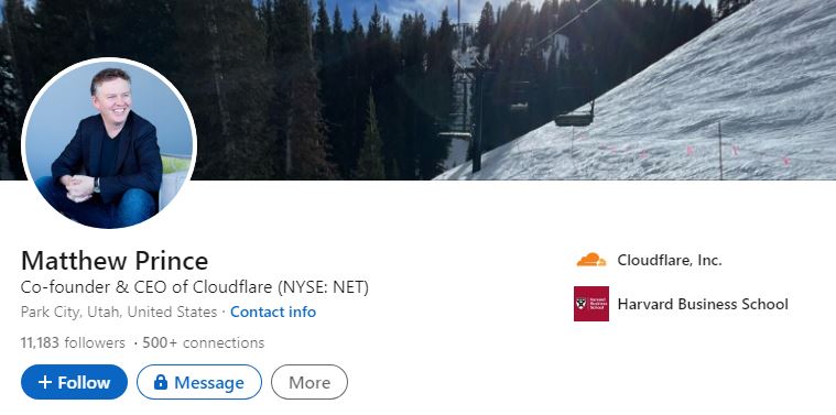Matthew's LinkedIn profile