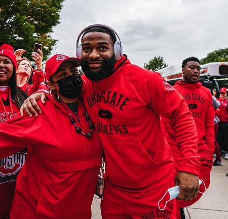 Miyan Williams with his mother