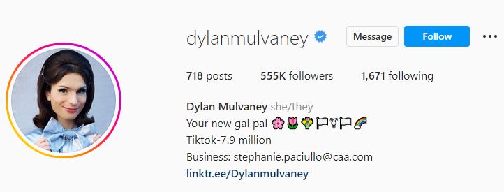 Mulvaney's Instagram profile