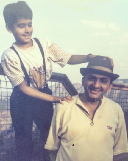 Nupur Shikhare old image with his dad