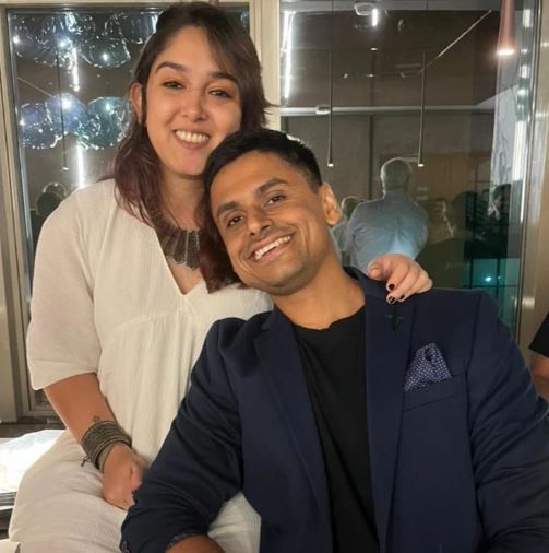 Nupur Shikhare with his fiancée