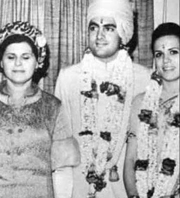 Paola Maino with her daughter and son in law