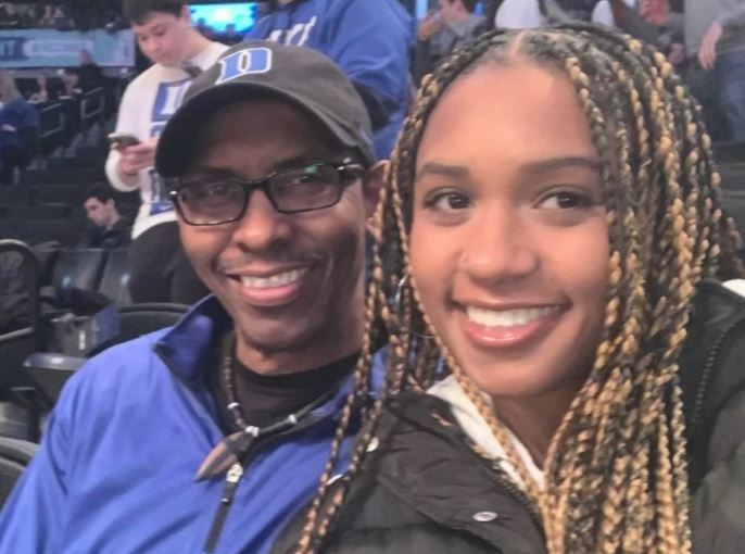 Rachel Richardson with her father