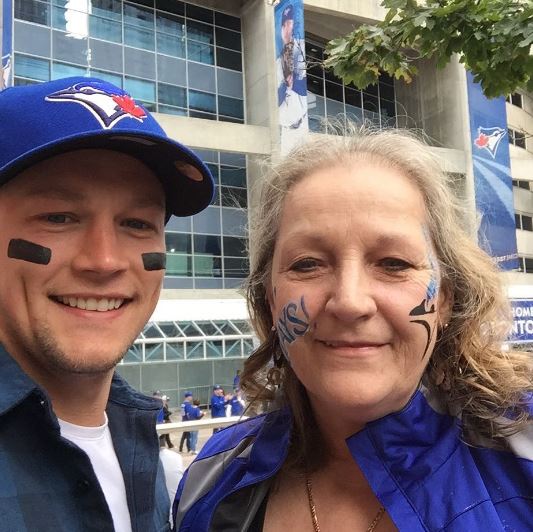 Robert Cormier with his mom