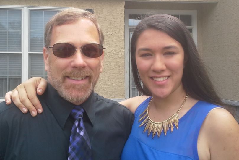 Sarah Stern with her dad