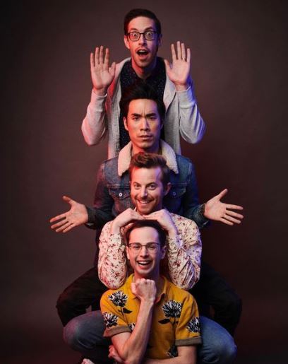 The Try Guys' members Keith Habersberger, Ned Fulmer, Zach Kornfeld, and Eugene Lee Yang