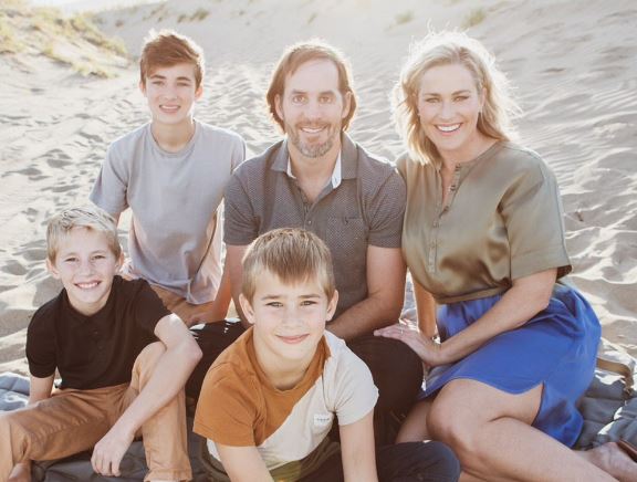 Tiffany Smiley with her spouse and sons
