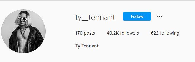 Ty's Instagram account