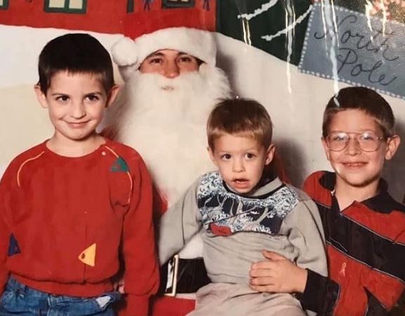 Young Keith with his brothers