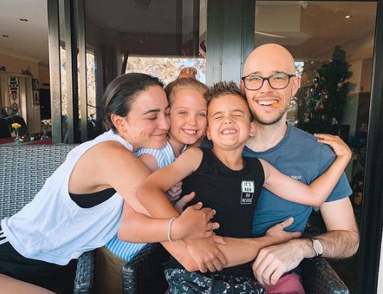 Abbey with her family members