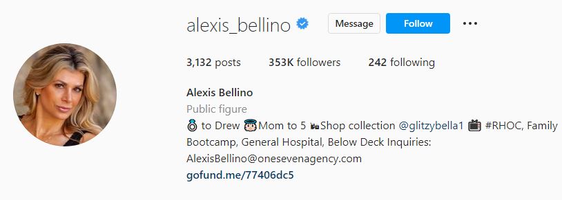 Alexis's Instagram account