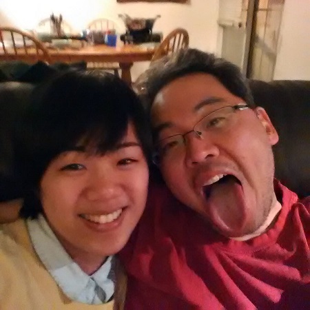 Aya Furukawa with her father
