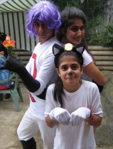 Ayesha with her siblings Aaresh Madon and Ava Madon