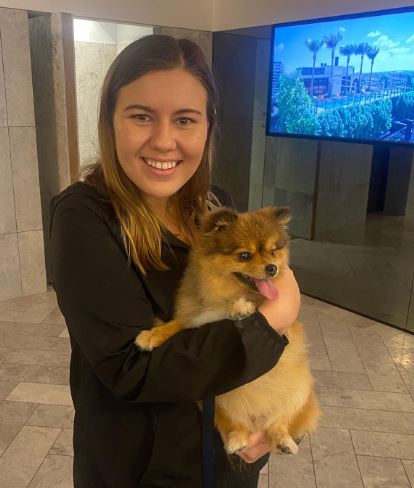 Brittany Higgins is a dog lover