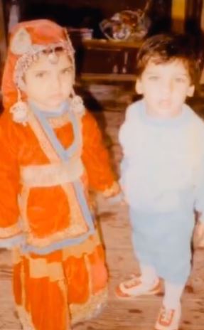 Childhood photo of Gautam with his sister Ankita Vig