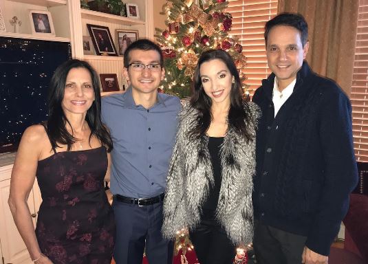 Daniel Macchio with his father mother and sister
