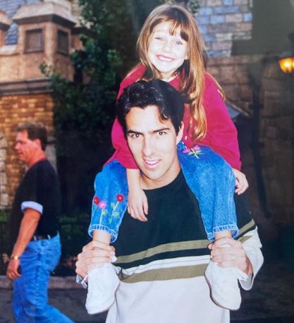 Devon Lee Carlson old image with her dad
