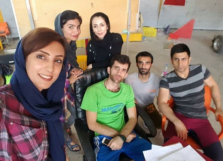 Elnaz Rekabi with her family