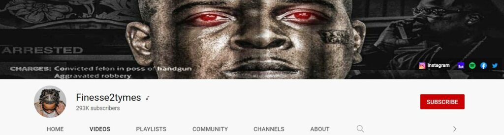 Finesse 2tymes's Youtube channel