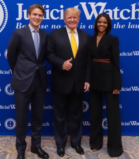 George and Candace Owens with Donald Trump