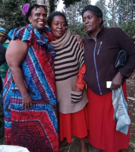 Gladys Chania with her friends