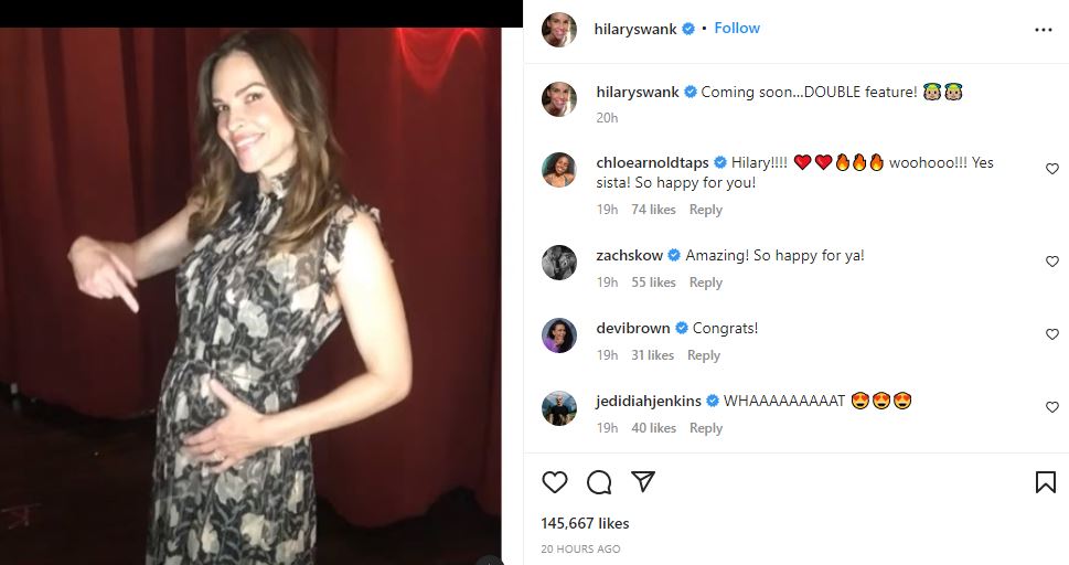 Hilary Swank expecting twins