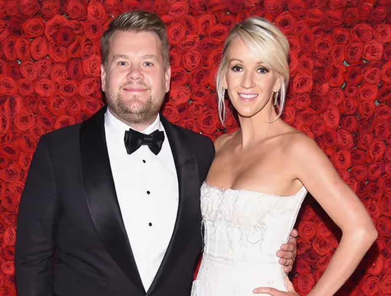 Julia with her husband James Corden