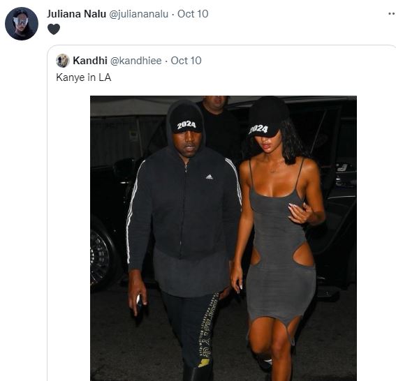 Juliana Nalú with Kanye West