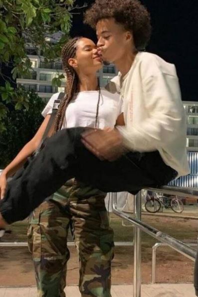 Juliana Nalú with her ex boyfriend