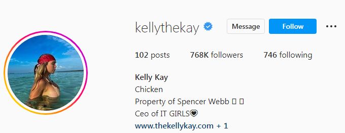 Kay's Instagram account