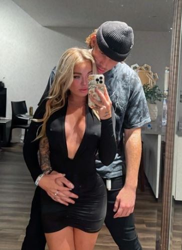 Kelly with her boyfriend Spencer Webb