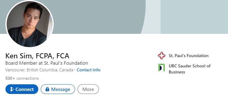 Ken's LinkedIn account