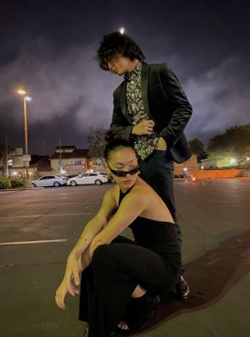 Kieran Tamondong with his friend
