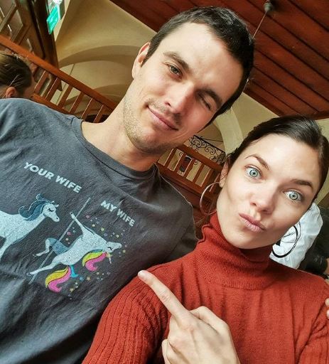 Laura Laprida with her husband
