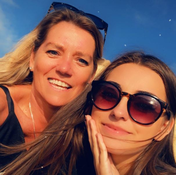 Lea Martinez with her mom