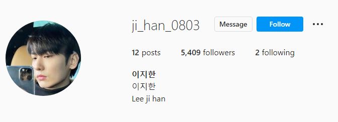 Lee's Instagram account