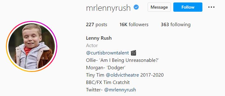 Lenny's Instagram account