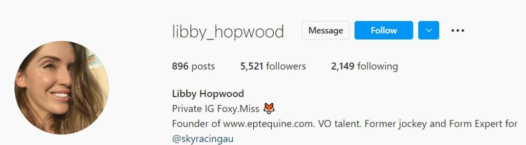 Libby's Instagram account