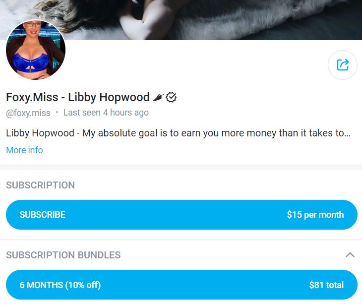 Libby's OnlyFans Account