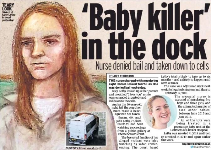Lucy is accused on killing newborn babies