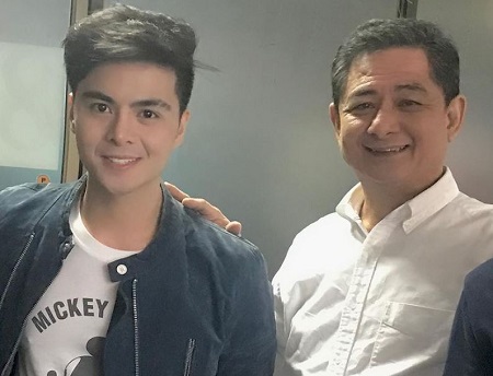 Mark Mabasa with his father Percy lapid