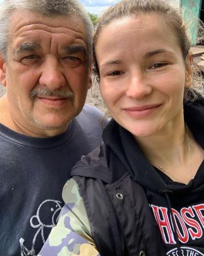 Maryna with her father