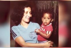 Mikaben childhood image with his mom