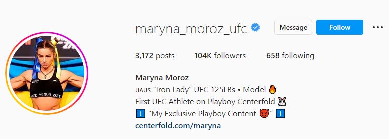 Moroz's Instagram account